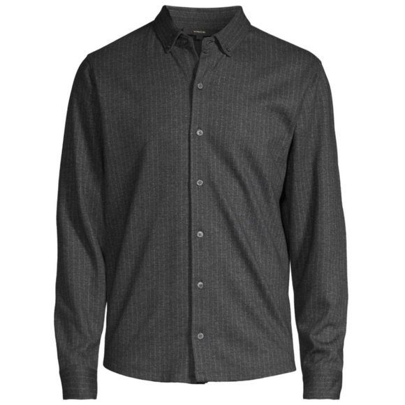 Vince Stripe Cotton Button-Down Shirt - Picture 2 of 9